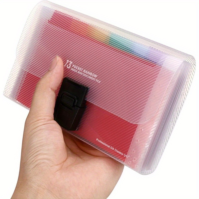 Expandable Accordion File Folder 13 Pockets - A6 Expanding File Organizer 13-Kantong, Folder