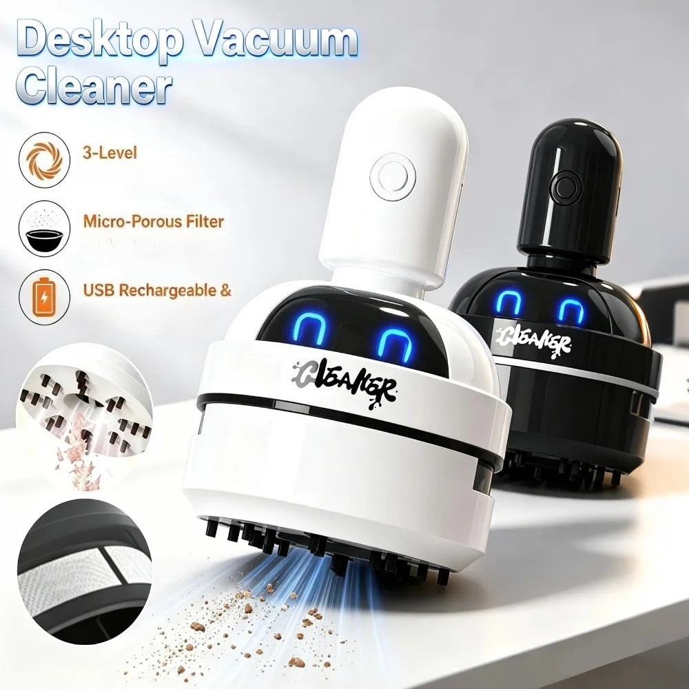 Mini Desktop Vacuum Cleaner For Eraser Dust - Penyedot Debu Mini Portabel Tanpa Kabel