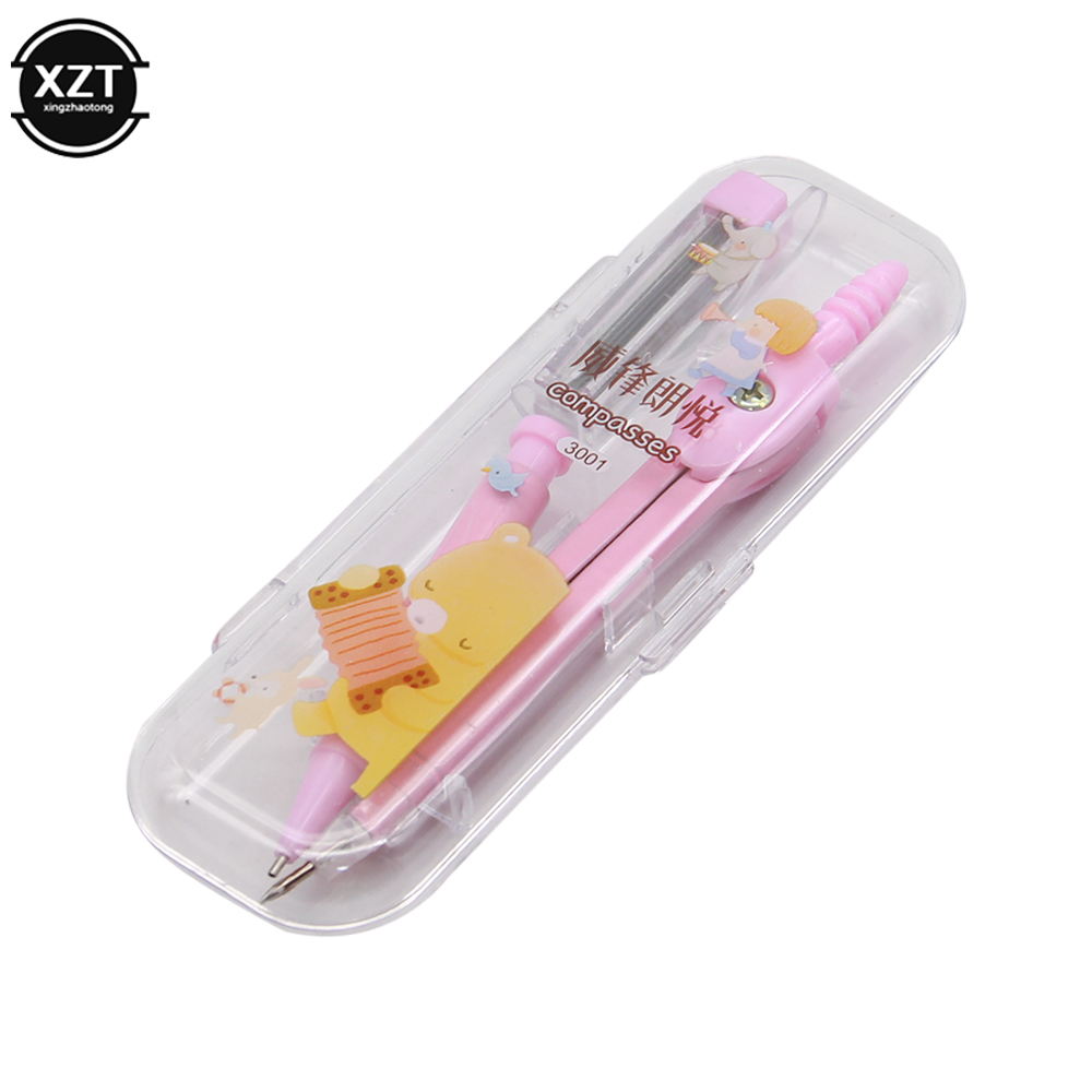Math Geometry Set With Compass - Kompas Sekolah Anak Perempuan Lucu Alat
