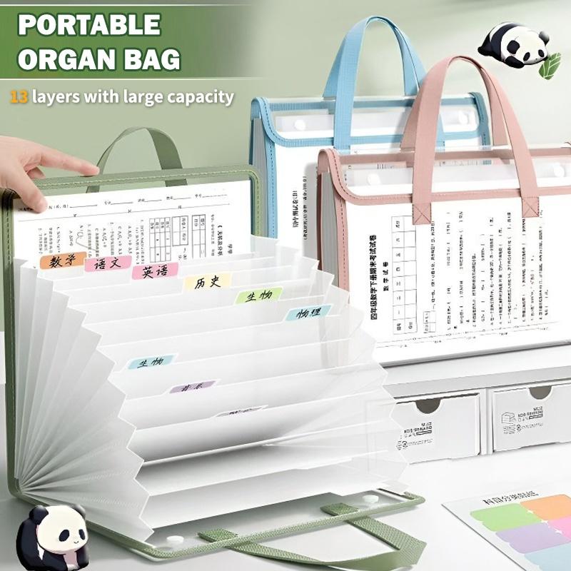 Expandable Accordion File Folder 13 Pockets - Organizer File Akordeon Portabel A4 13