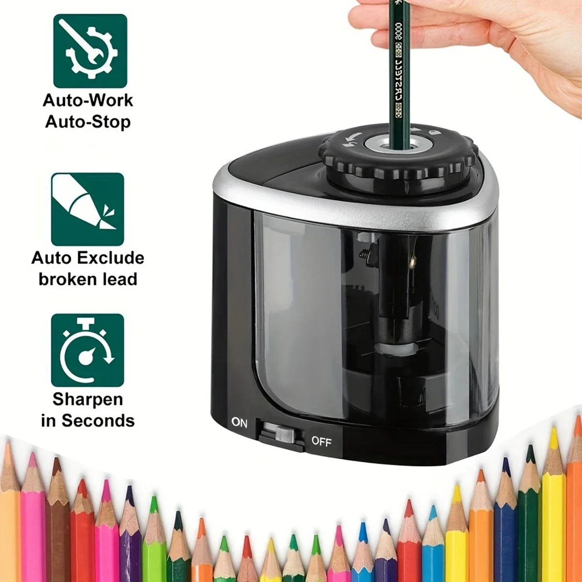 Electric Pencil Sharpener Usb - Rakitan Pengasah Listrik Pengasah Pensil Otomatis