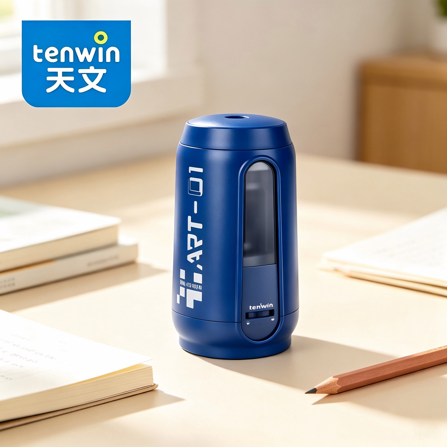Electric Pencil Sharpener Usb - Pengasah Pensil Elektrik Otomatis Tenwin USB‑C