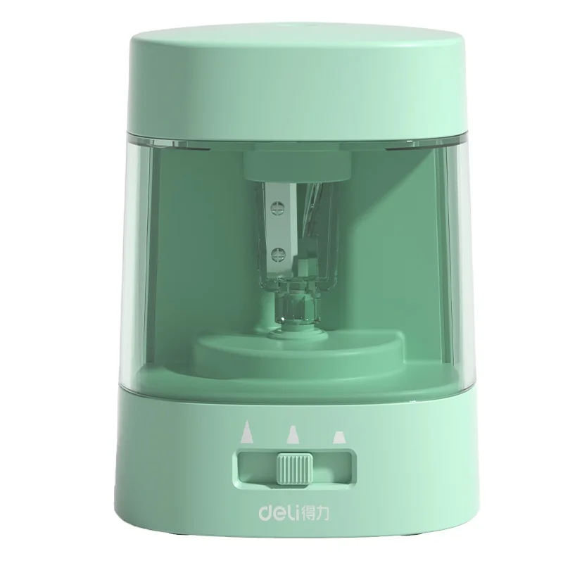 Electric Pencil Sharpener Usb - Pengasah pensil elektrik Deli VA3 Green