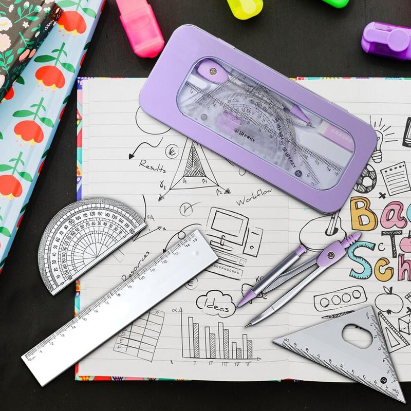 Math Geometry Set With Compass - Set geometris | Set Kit geometri