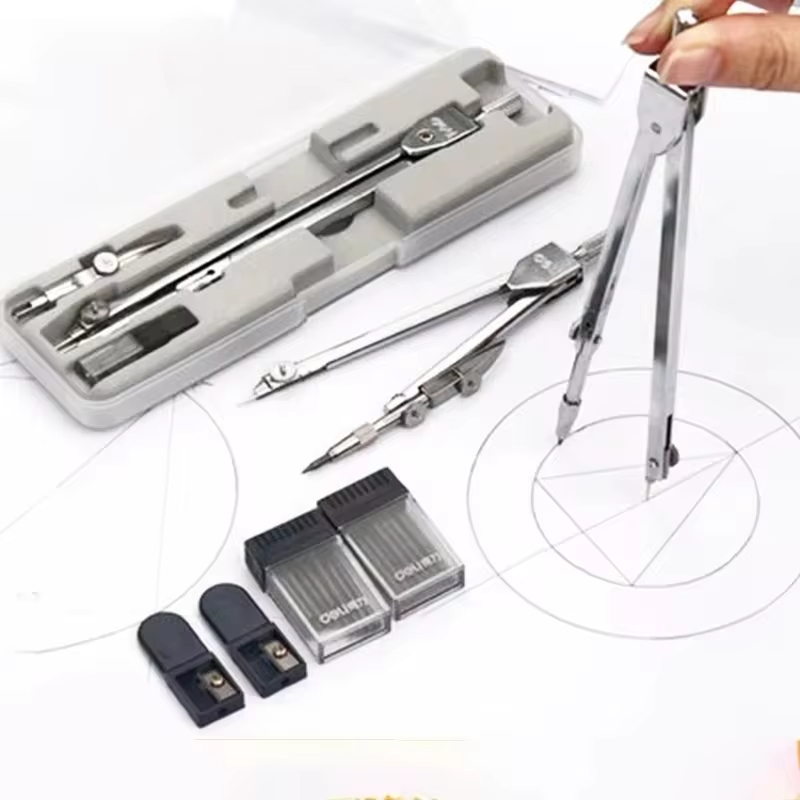 Math Geometry Set With Compass - Perlengkapan sekolah multifungsi, perlengkapan sekolah tahan