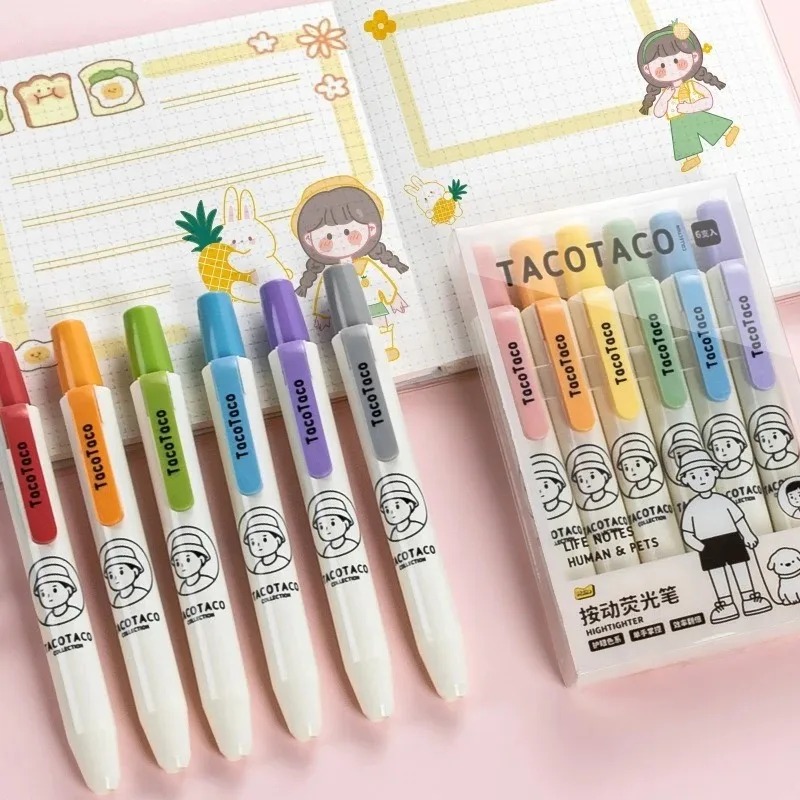 6 Buah/Set Pena Stabilo Macaro - Pastel Highlighter Set Double Ended ulasan dan harga