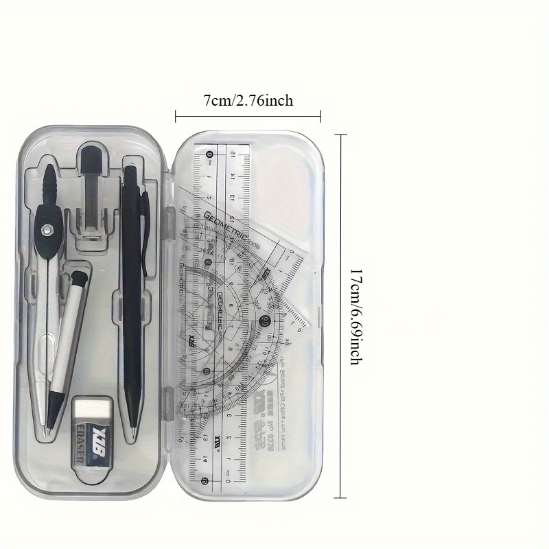 Set Kompas dan Penggaris, Perl - Math Geometry Set With Compass ulasan dan harga