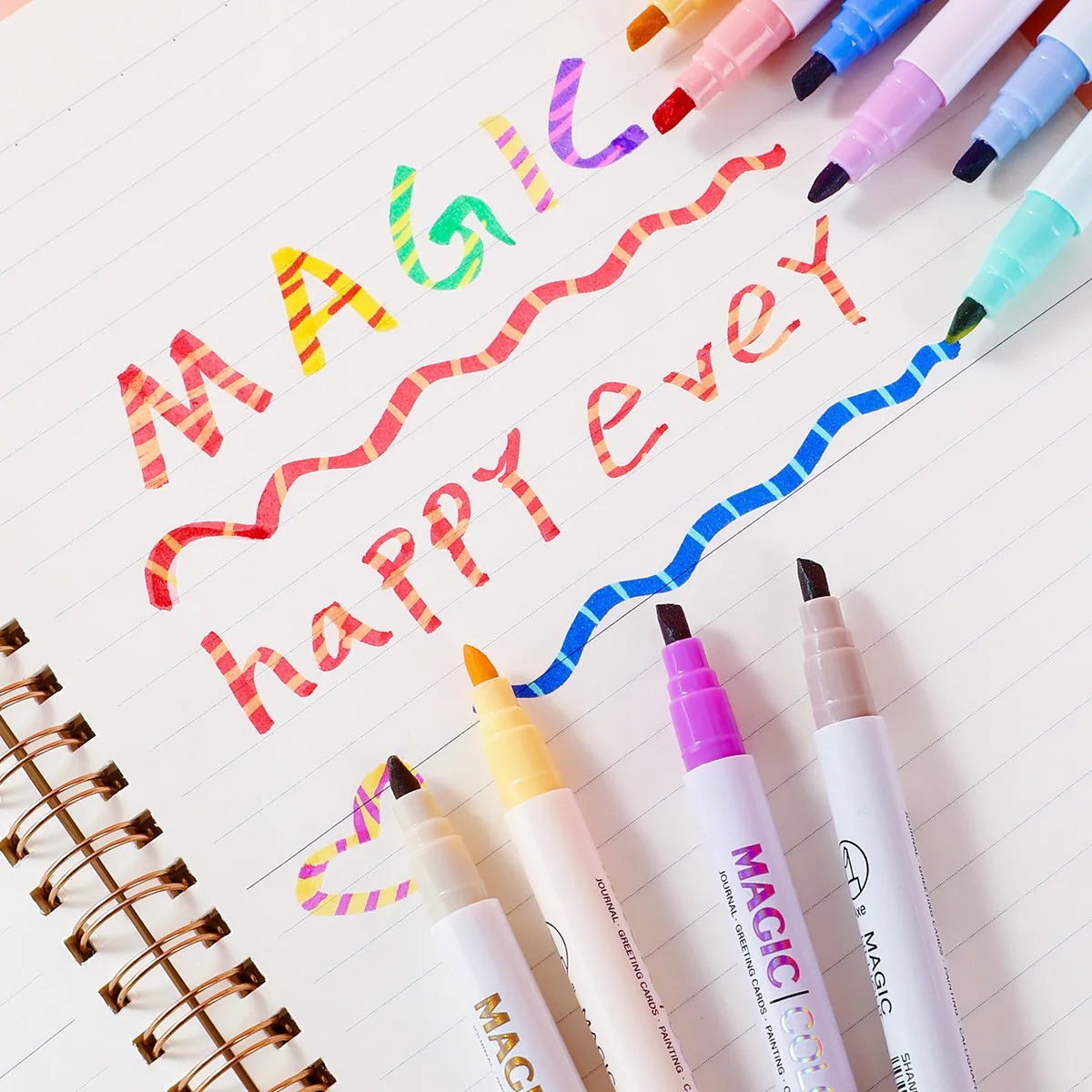 12 Buah Set Pena Stabilo Berub - Pastel Highlighter Set Double Ended ulasan dan harga