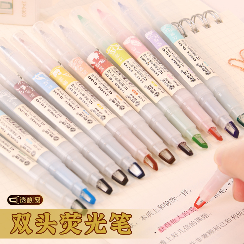5 Buah/Set Pena Stabilo Ujung  - Pastel Highlighter Set Double Ended ulasan dan harga