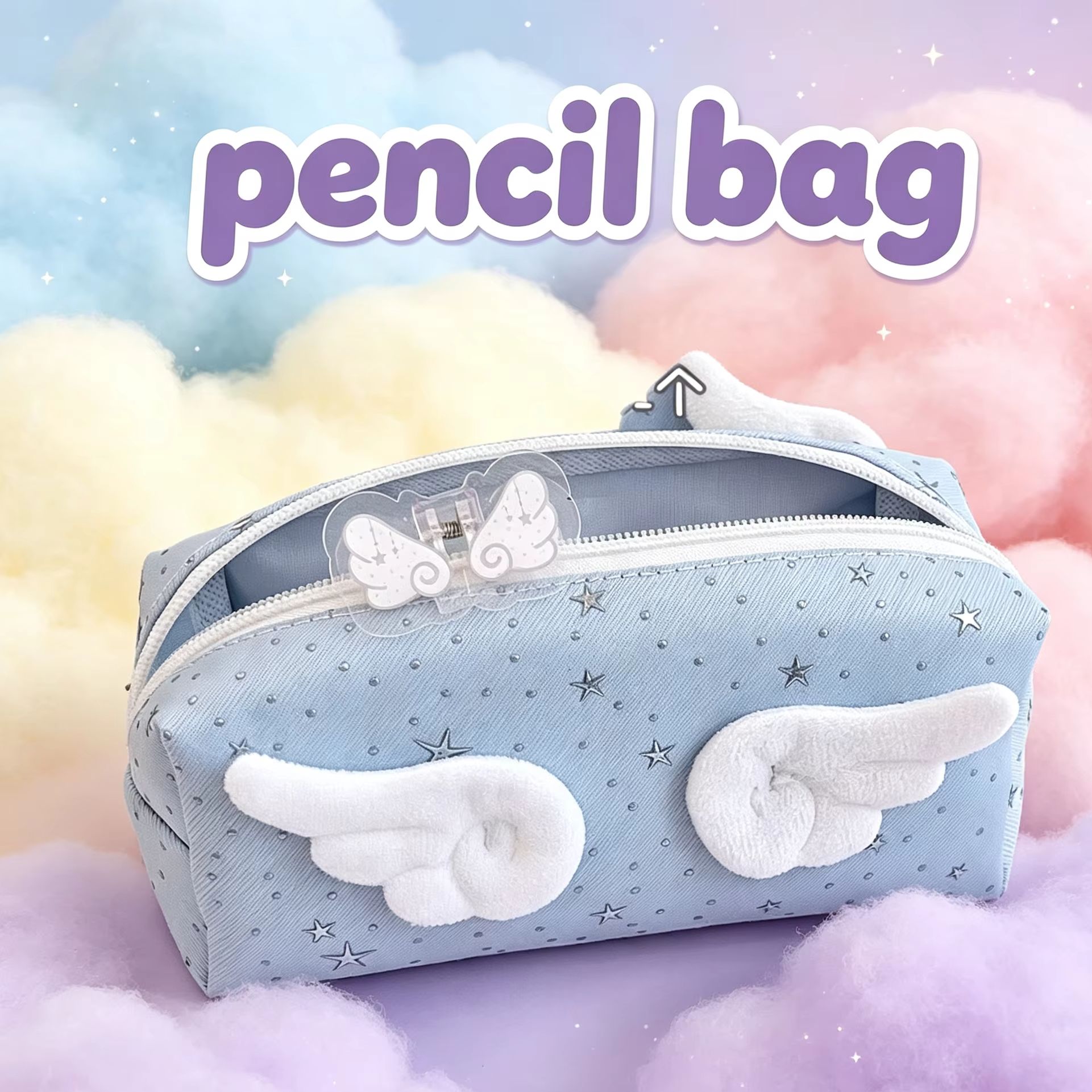 Kotak Pensil Sayap Malaikat Se - Aesthetic Large Pencil Case Pouch ulasan dan harga