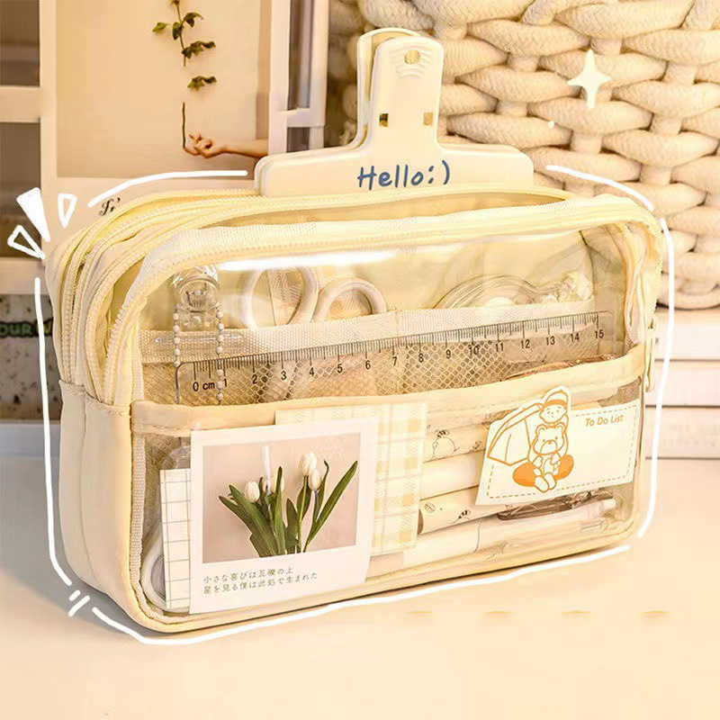 Perlengkapan Sekolah Estetis K - Aesthetic Large Pencil Case Pouch ulasan dan harga