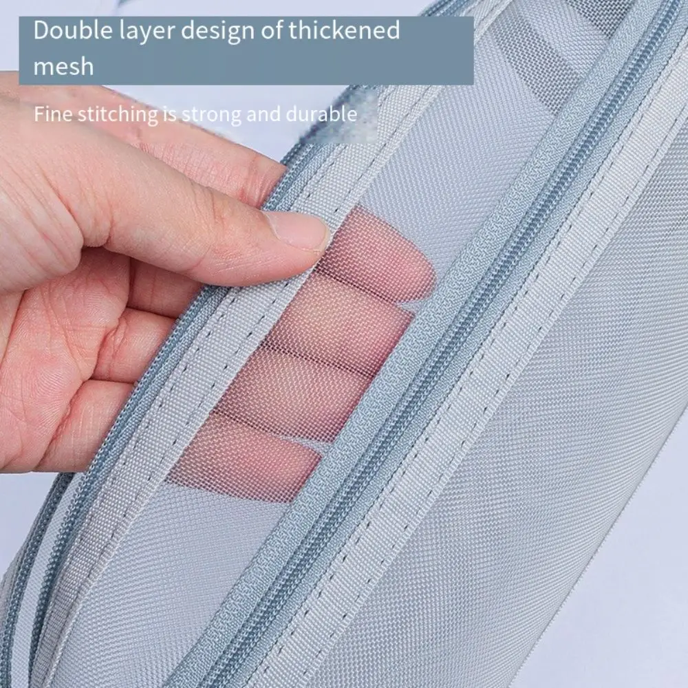 Organizer Pena Berkapasitas Be - Clear Mesh Pencil Pouch For Exam ulasan dan harga