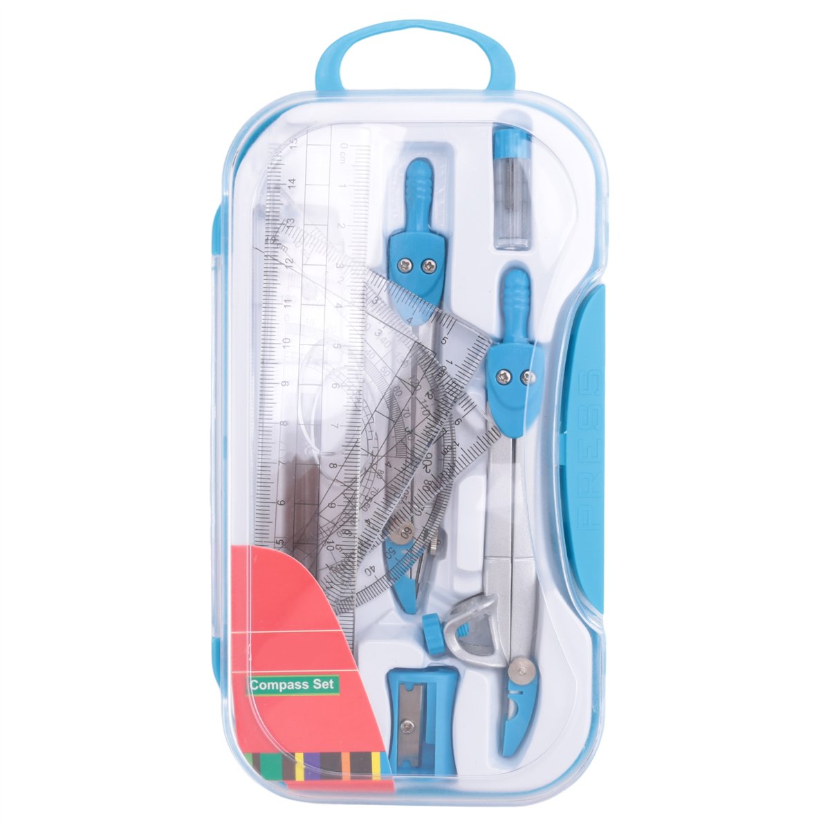 Set Geometri MALL 10Pcs, Set B - Math Geometry Set With Compass ulasan dan harga