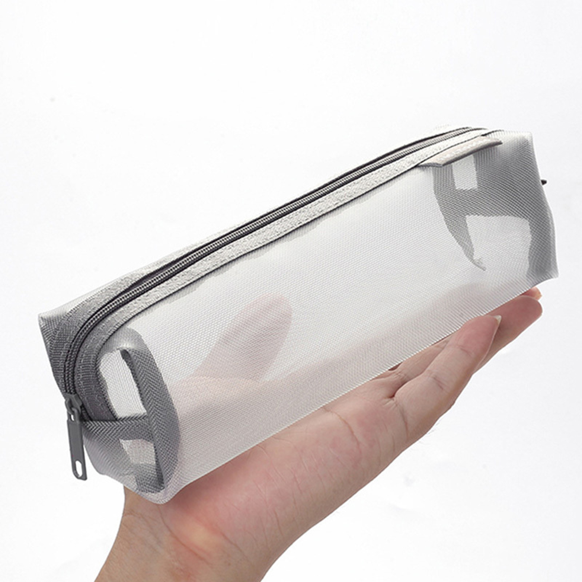 Kotak Pensil Jaring Transparan - Aesthetic Large Pencil Case Pouch ulasan dan harga