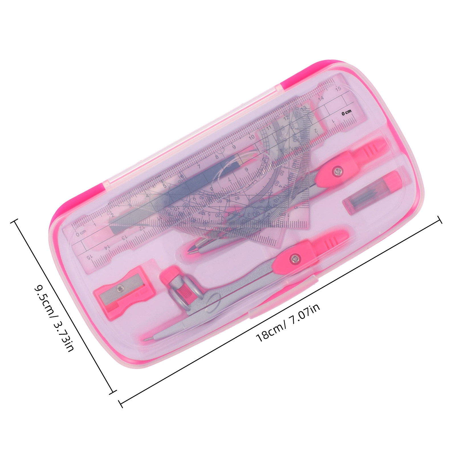 1Set Set Kompas Portabel Ringa - Math Geometry Set With Compass ulasan dan harga