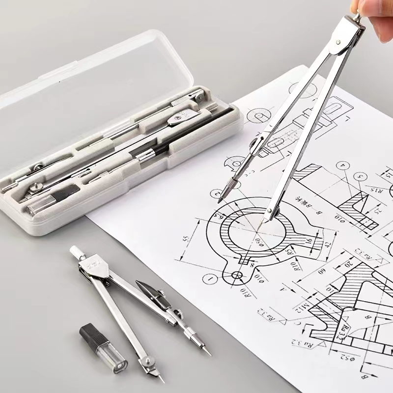 Set Penyusunan Baja Tahan Kara - Math Geometry Set With Compass ulasan dan harga