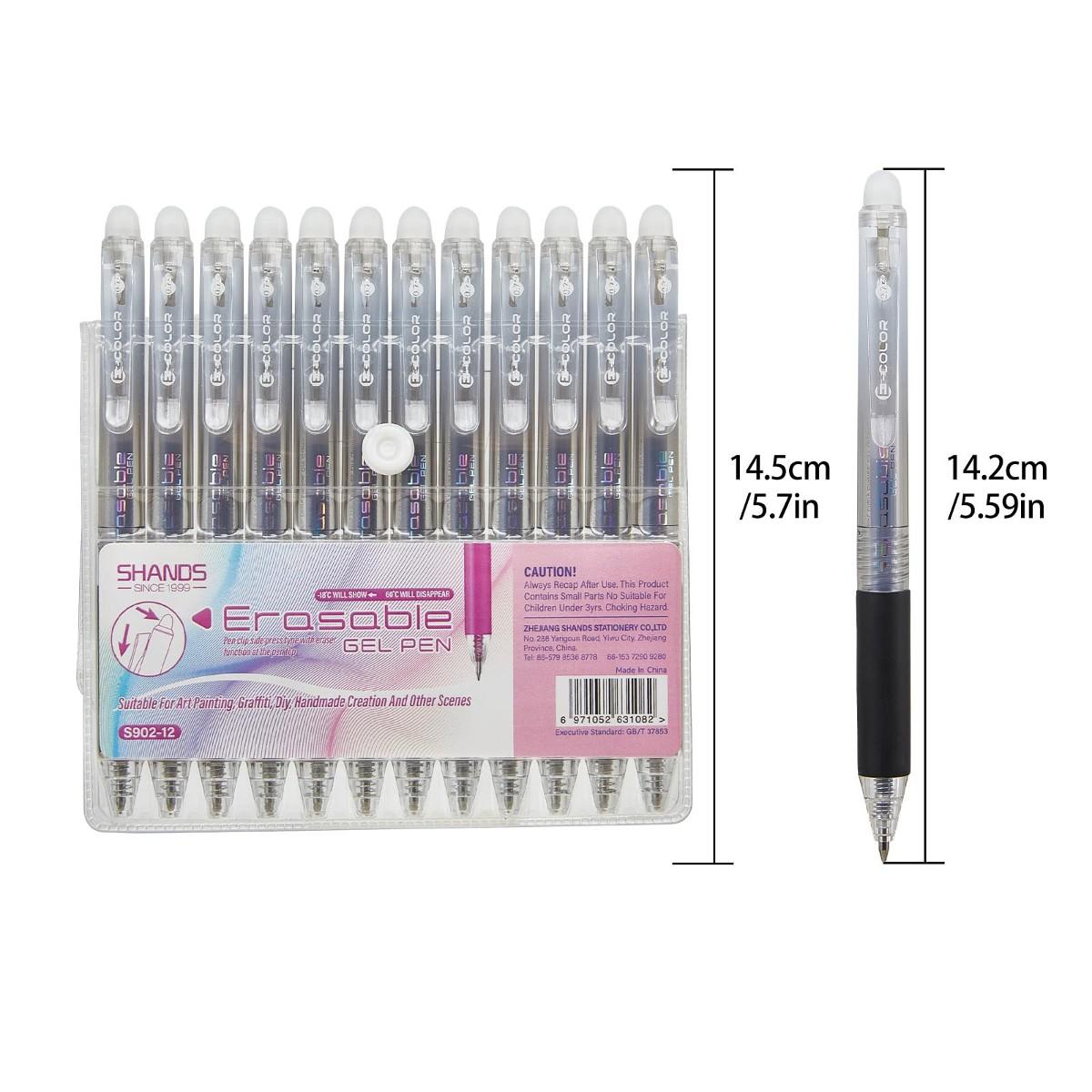 12 Pak Pena Gel 0.7Mm Yang Dap - Retractable Eraser Pen Click ulasan dan harga