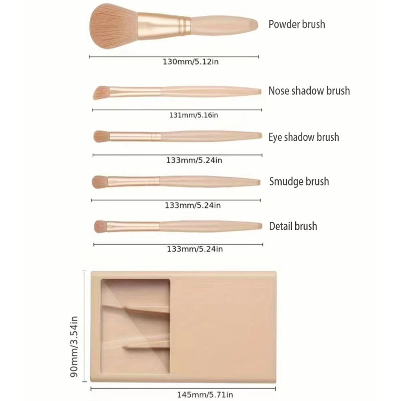 5 Buah Kit Kuas Kosmetik denga - Writing Tools ulasan dan harga