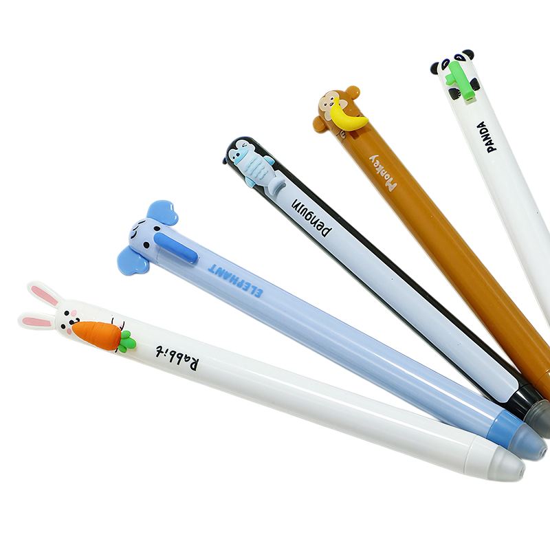 6 Paket Pulpen Gel Hewan Kartu - Retractable Eraser Pen Click ulasan dan harga