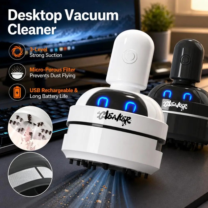 Penyedot Debu Mini Kartun Port - Mini Desktop Vacuum Cleaner For Eraser Dust ulasan dan harga