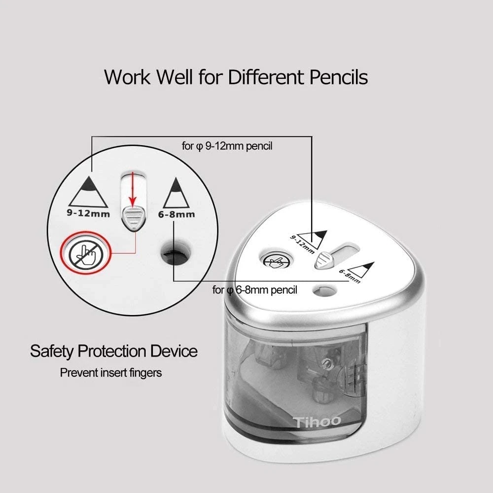 Tenwin Baru Dua Lubang Listrik - Electric Pencil Sharpener Usb ulasan dan harga