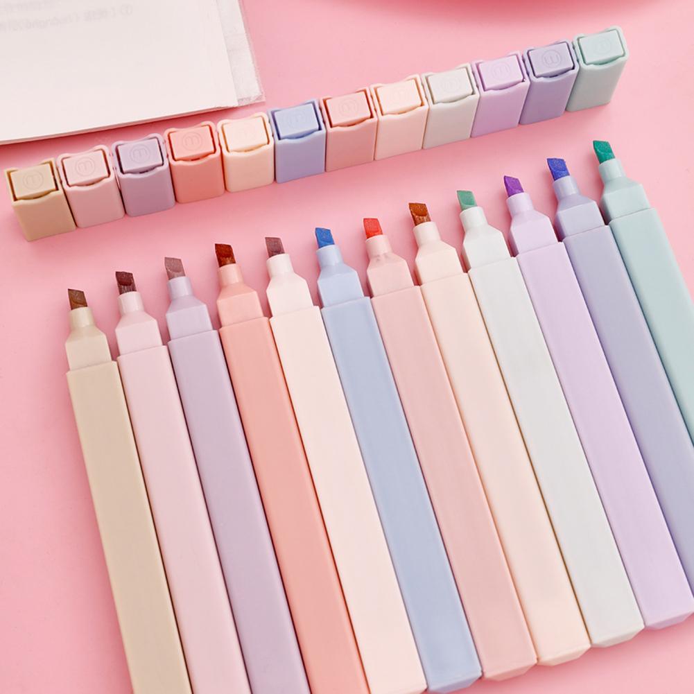 Spidol Warna-warni 6pcs Set Pe - Pastel Highlighter Set Double Ended ulasan dan harga